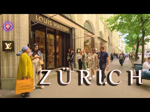 SWITZERLAND ZURICH ✨ Stroll around BAHNHOFSTRASSE from Main Station & Hotel Schweizerhof 4K