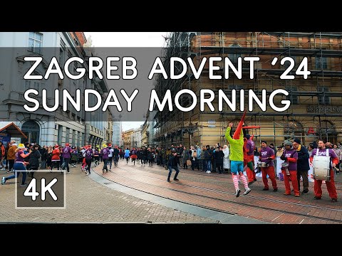 Walking Tour: Zagreb Christmas Advent Market 2024, Croatia - 4K UHD Virtual Travel