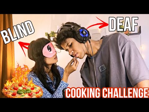 BLIND, DEAF COOKING CHALLENGE ! [cooking vlog]