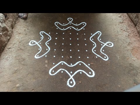 Margazhi madha kolam | 11 dots kambi kolam | easy steps sikku kolam | SathyaSelva Arts