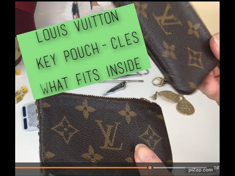 LOUIS VUITTON KEY POUCH (CLES) WHAT FITS!  DIFFERENT WAYS TO USE IT | R E B E C C A B A R T O N