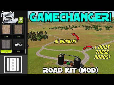 GAMECHANGER! CREATE YOUR OWN ROAD NETWORKS (AI COMPATIBLE!) NEW MOD! FS25