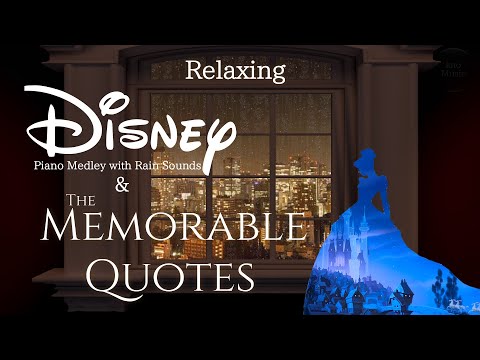 Disney Relaxing Piano Medley with Rain Sounds for Deep Sleep and Soothing(No Mid-roll Ads)