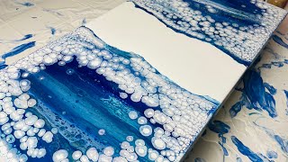 Easy Pearl Cell Flip Cup Technique with Negative Space | Acrylic Pour Art Therapy