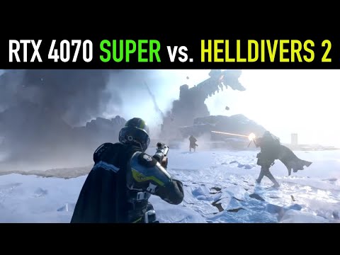 Let's see how the RTX 4070 SUPER performs in HELLDIVERS 2 [4K, 1440p, 1080p benchmark]