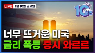 [개장전 10분만-1월10일] 미국장 개장전 알아야 할 5가지 + 특징주 및 주요 뉴스