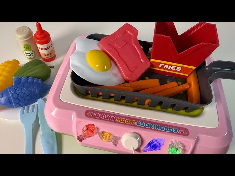 [Toy asmr] Pretend Cooking with Fried Food Toy Satisfying Unboxing & Review 튀김놀이 장난감 언박싱 장난감요리🍳