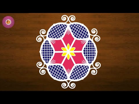 How to make simple & beautiful Rangoli Designs with 5x3 dots | Daily rangoli designs | Easy rangoli