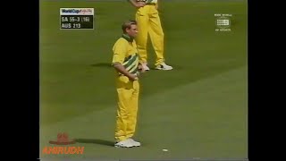 *Ball by Ball* Shane Warne vs Kallis & Cullinan at Edgbaston World Cup Semi Final 1999