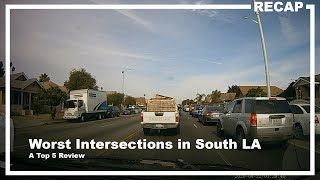 Top 5 Worst Intersections in South LA | Driving in LA