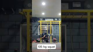 Miss attempt of 135kg squat🏋️ #fitness #squat #bodybuilding #gymstatus #omkarsharma  #gymmotivation