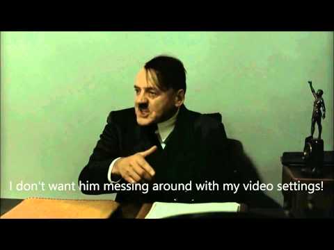 Hitler is informed Fagelein is messing around with the Youtube audio settings