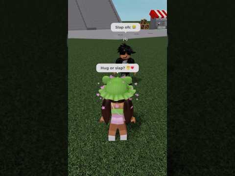 Hug or Slap? 😭💔 #roblox #robloxshorts