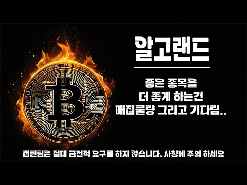 알고랜드 코인 전망 ㅣ알고랜드 종목 지금은 고속도로 진입을 위한 그저 톨게이트앞 정차구간일뿐.. 알고랜드 좋다구용!! 정말로!!