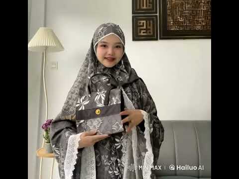 Mukenah dewasa motif yang cantik sudah include tas