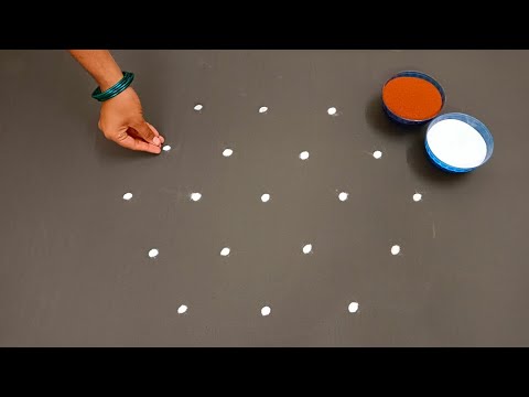 Aadimaadham special poo kolam|5*3aadivellikolam|varalakshmi pooja kolam|beginners rangoli|kolam