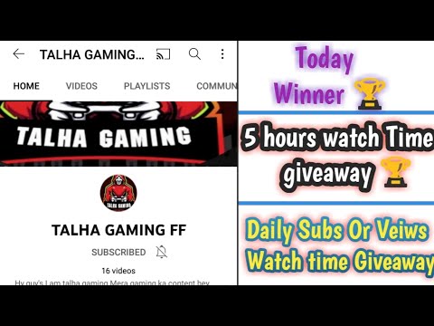 watch time kaise bhadaye how to increase watch time talha gaming congrats 5 hour watch time winner