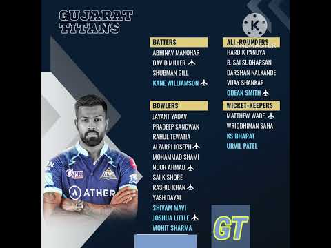 GUJARAT TITANS squad for ipl 2023 csk playing 11 Hardikpandya/david miller batting/ Gt capitan