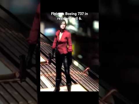 Leon flying a Boeing 737 in Resident evil 6 #gaming #leon #ada #residentevil #meme #boeing #flying