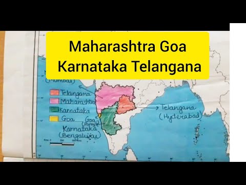 class -3 (map work )four states Maharashtra Goa Karnataka Telangana