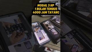 Modal 3 Hp‼️1 Bulan Tembus 4000 Jam tayang #tutorialyoutube #bliyanztutorial #shorts