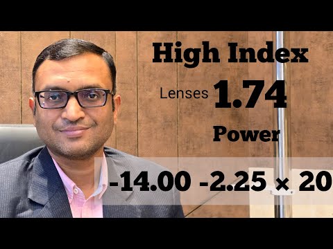 high index lenses 1.74 | Thin lenses for high power | high index glasses