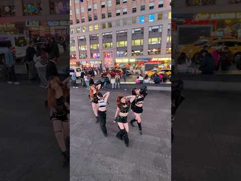 kpop in times square ⛓️‍💥⛓️ full cover on my channel 🖤 #aespa #whiplash #kpop #kpopinpublic #dance