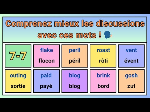 (Niveau 7-7)Les mots pour mieux comprendre les discussions en anglais