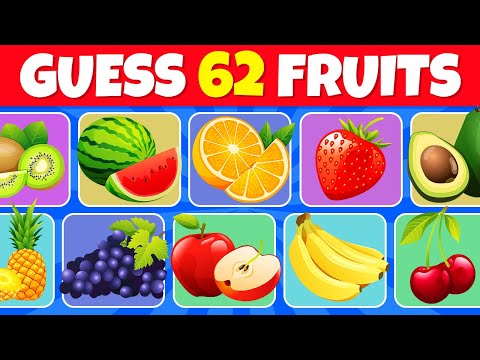 Guess the Fruit in 3 Seconds 🍌🍎🍇| 62 Different Types of Fruits