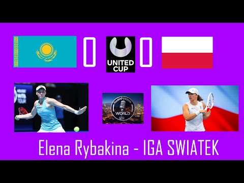 LIVE: TENNIS: WTA #UnitedCup: 1/2 FINALS: KAZ - POL: Elena Rybakina - IGA SWIATEK #04/01/25