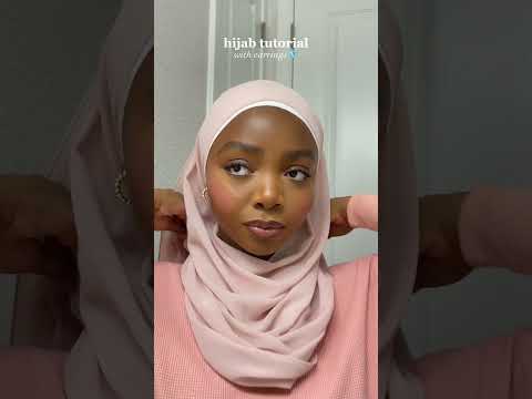 hijab tutorial w/ earrings 💎