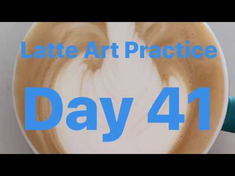 Latte Art Practice Day 41/ ラテアート練習記録 41日目/ 라떼 아트 연습 41 일차/ 第四十一天拿铁艺术练习