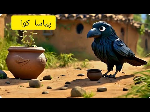 The Wise and Thirsty Crow |Moral Story for Kids in Urdu/Hindi | Learn Life Lessons