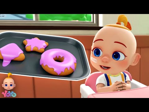 Donuts Song by Baby Yoyo, डोनट्स गीत, Hindi Rhymes and Kids Cartoon