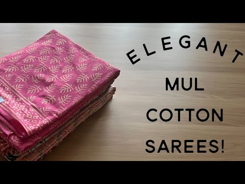 Detailed Video - Elegant Mul Cotton Sarees | Shop on www.fabk.in #fabksarees #sareelove #weaves