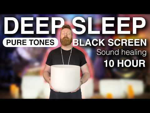 Deep Sleep Frequencies Black Screen | Sound Bath For Deep Sleep | Vagus Nerve Reset