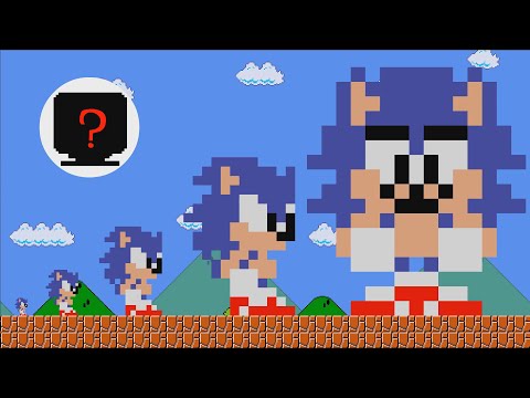 The GIANT Sonic Superstars Growing UP (Mario Cartoon Animation)