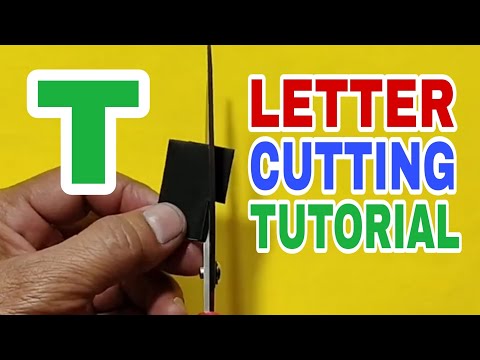 LETTER (T) CUTTING TUTORIAL #lettercutting