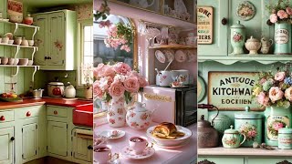 Unveiling Vintage Tiny Kitchen Design: Shabby Chic Cottage Decor Ideas🌷🍃