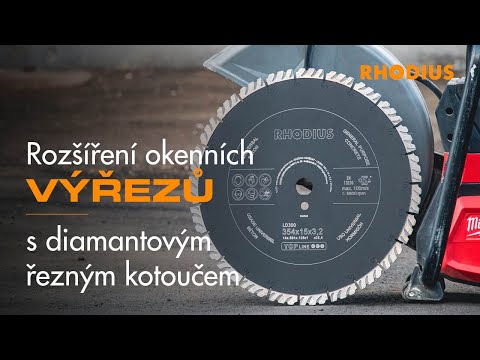 Rozšíření okenních výřezů - s diamantovým řezným kotoučem