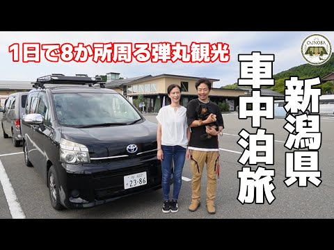 【車中泊旅】 新潟ってこんなに見る所あったの？ 1日かけて全8か所を弾丸ツアーでご紹介【弥彦様お清めの滝】【清津峡】【美人林】ets