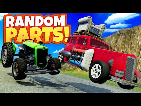 RANDOM PARTS Racing with The NEW Car is RIDICULOUS in BeamNG Drive Mods!