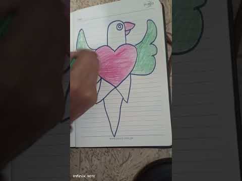 Draw parrot With ❤||#kidstv #kids #drawing #coloring #colour #drawingforkids #drawingforbeginners