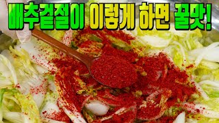 명절에 빠질수없는 배추겉절이 이렇게 만들면 기가막히게 맛있습니다👍 초보자도 실패없는 배추겉절이 만드는법