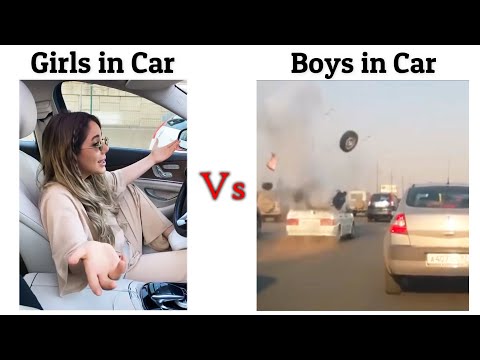 Girls in Car Vs Boys in Car !! Memes #viralmeme #memes