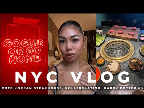 NYC DIARIES🏙 Cote Korean Steakhouse, Rollerskating, Harry Potter New York, Sephora Haul | LEXAIRE