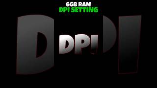 6gb Ram Best DPI Setting 100% Working 😱 | Free Fire