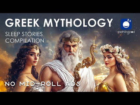 Bedtime Sleep Stories | 💙 9 hrs GREEK MYTHOLOGY Stories Compilation 🔥 | Olympian Gods and Goddesses