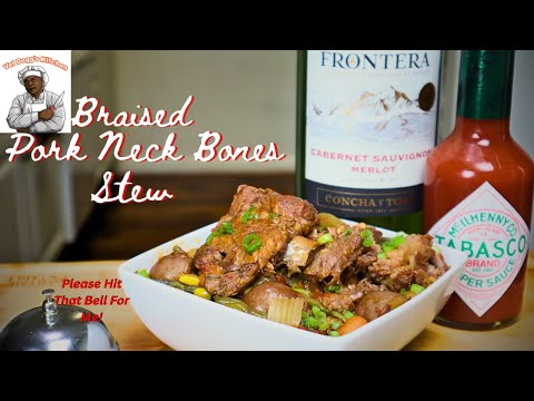 BRAISED PORK NECK BONES  HOW TO MAKE BRAISED NECK BONES STEW IN A PRESSURE COOKER VIDEO RECIPE