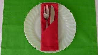 Napkin Folding - Simple Pocket